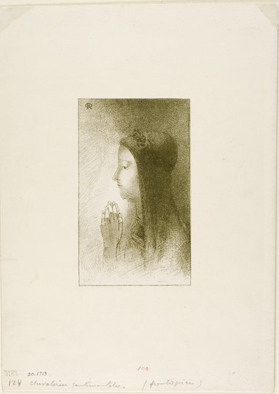 Ferdinand Héroldin Chevaleries Sentimentalesin etukappale, 1893 tekijältä Odilon Redon
