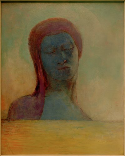 Geschlossene Augen tekijältä Odilon Redon