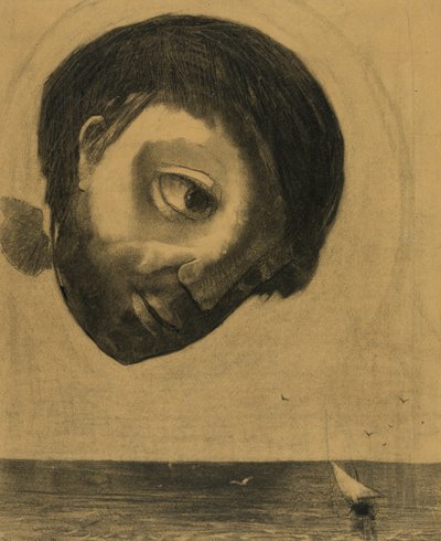 Guardian Spirit of the Waters, 1878 tekijältä Odilon Redon