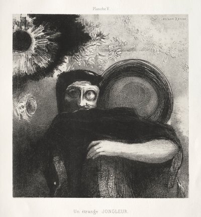 Kunnioitus Goyalle: Outo jonglööri, 1885. tekijältä Odilon Redon