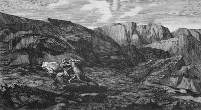 Hevonen ja ratsastaja tekijältä Odilon Redon