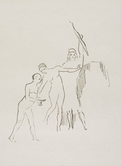 Välittömästi kolme jumalatarta nousee, levy 11/24 tekijältä Odilon Redon