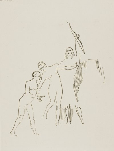 Välittömästi kolme jumalatarta nousee, levy 11 / 24 tekijältä Odilon Redon