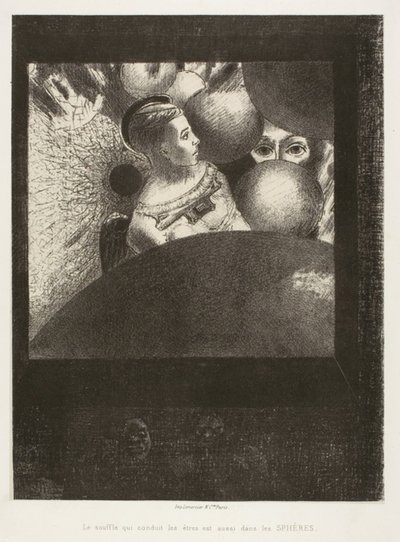 In the Spheres (Eläviä olentoja johtava hengitys on myös sfääreissä), levy viisi Edgar Poelle tekijältä Odilon Redon