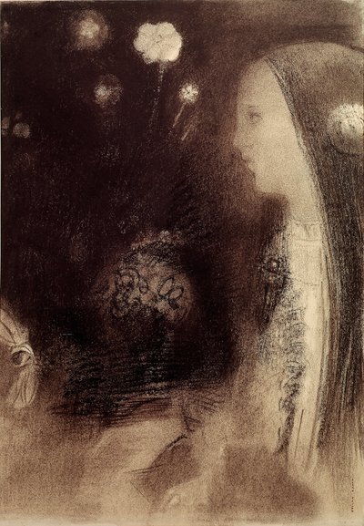 Odilon Redonin (1840-1916) kaiverrus unessa 1879 Pariisi, yksityinen kokoelma tekijältä Odilon Redon