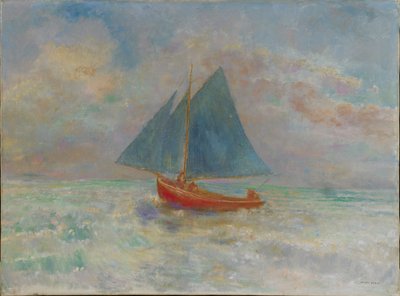 Le Bateau rouge Punainen vene, n. 1910. tekijältä Odilon Redon