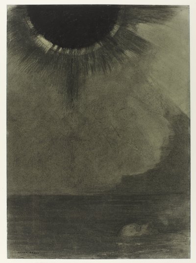 Le Noyé Hukkuminen veteen, kuunvalossa tekijältä Odilon Redon