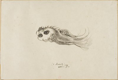 Illallismenu ranskalaisille litografeille, 1. huhtikuuta 1887 tekijältä Odilon Redon