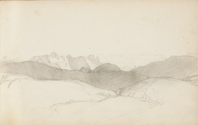 Sivu luonnoskirjasta "Baskimaa", 1862-63 tekijältä Odilon Redon