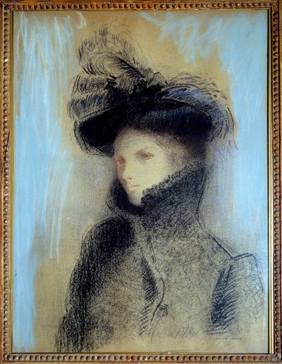 Keramiikka Marie Botkinin muotokuva, pastelli Odilon Redon tekijältä Odilon Redon