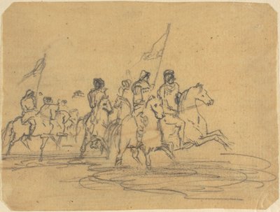 Luonnos Redonin ensimmäiseen kaiverrukseen, The Ford (M. 2). tekijältä Odilon Redon