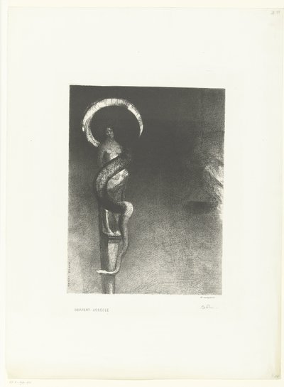 Slangenaureool Serpent-Aureole (otsikko esineessä) tekijältä Odilon Redon