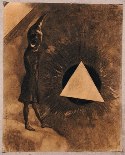Huoli Absoluutista. Filosofi, 1881 tekijältä Odilon Redon