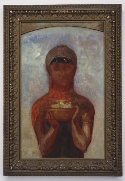 Mysteerikuppi eli Sibyl, n. 1890 tekijältä Odilon Redon
