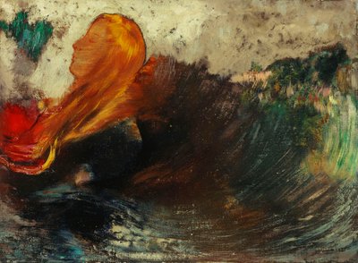 Ofelian kuolema; La Mort d"Ophelie, tekijältä Odilon Redon