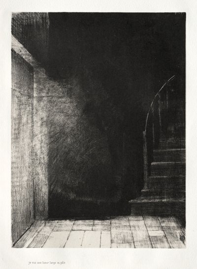 Kummitustalo: Me molemmat näimme suuren vaalean valon, 1896. tekijältä Odilon Redon