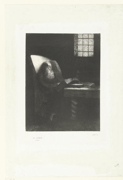 Lukija, 1892 (painettu) tekijältä Odilon Redon