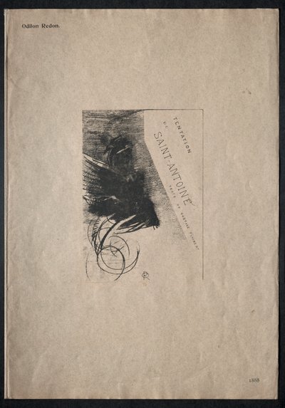 Saint Anthonyn kiusaus Ensimmäinen sarja: Kansi, 1888. tekijältä Odilon Redon
