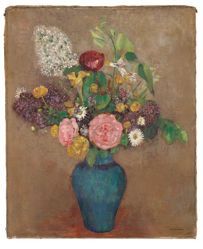 Maljakko kukkia tekijältä Odilon Redon