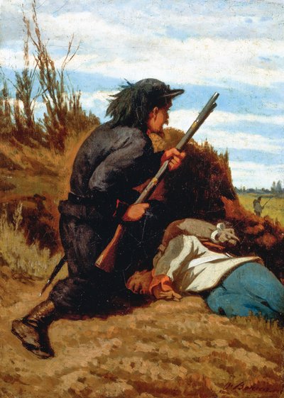 Sotilas juoksuhaudoissa tekijältä Odoardo Borrani