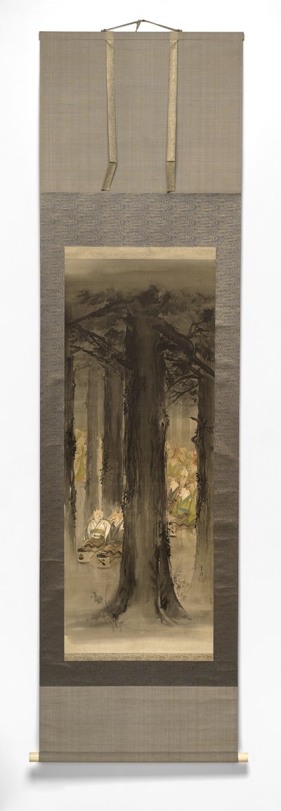 Kitsune No Yomeiri [Ketun häät], 1800-luvun loppu - 1900-luvun alku (muste silkkipaperille norsunluun telalla) tekijältä Ogata Gekko