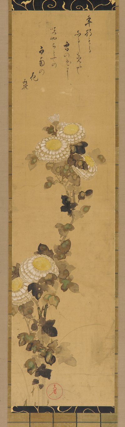 Krysanteemit, 1700-1800-luku. tekijältä Ogata Kenzan