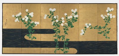 Krysanteemit puron varrella, 1700-luvun loppu - 1800-luvun alku. tekijältä Ogata Korin
