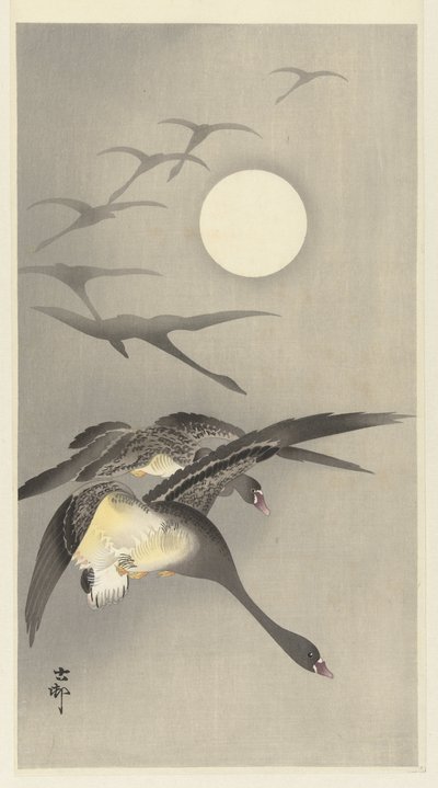 Hanhet täysikuussa tekijältä Ohara Koson
