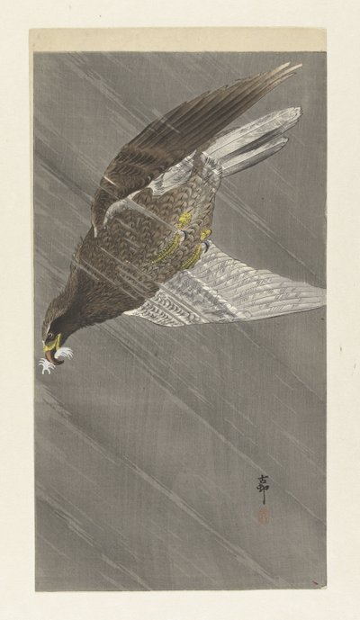 Alaspäin lentävä kotka tekijältä Ohara Koson