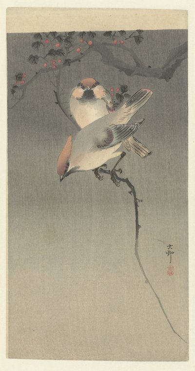 Waxwings tekijältä Ohara Koson