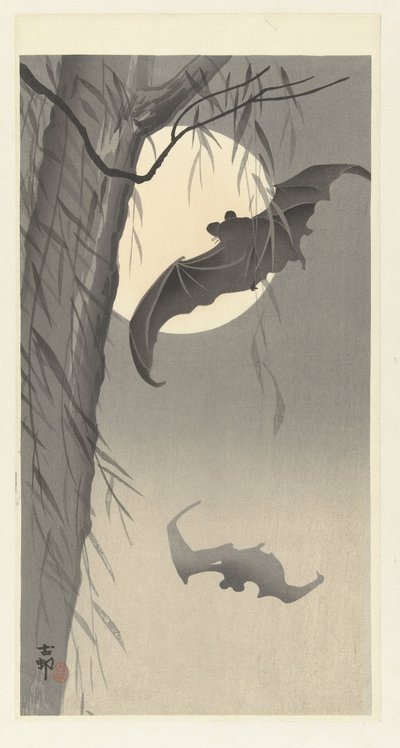 Kaksi lepakkaa täysikuussa tekijältä Ohara Koson