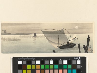 Kalastusveneet täysikuussa tekijältä Ohara Koson