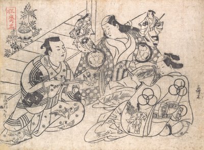 Kohtaus draamasta, 1710-13, 1710-13. tekijältä Okumura Masanobu
