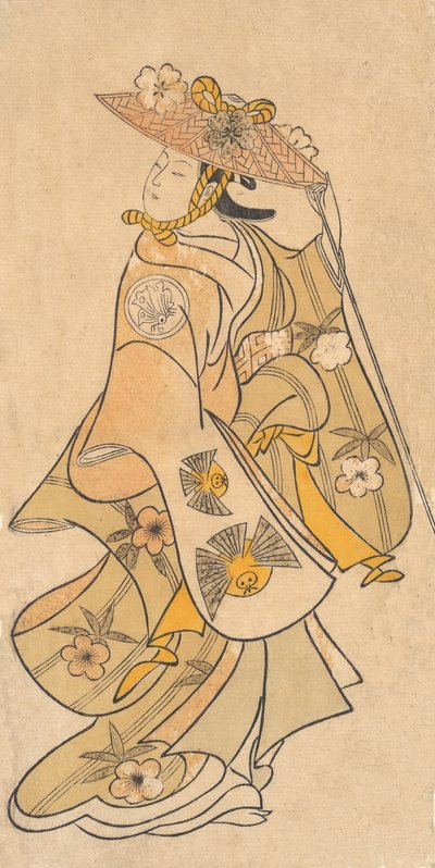 Näyttelijä Sanjo Kantaro 1697-1763 naisena, n. 1730, n. 1730. tekijältä Okumura Toshinobu