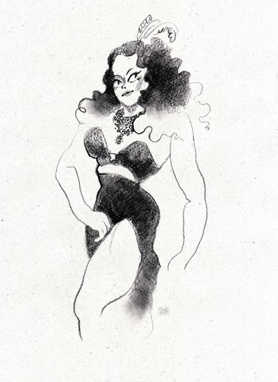 Retro-burleski-diiva tekijältä Olga Skomorokhova