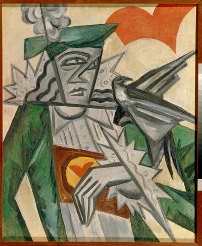 Jack of Hearts - Olga Vladimirovna Rozanovan (1886-1918) maalaus, öljy kankaalle (78,5x64,5 cm) tekijältä Olga Wladimirowna  Rosanowa