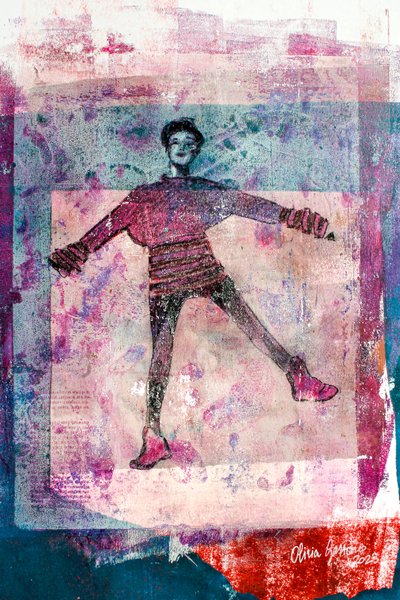 Gioia gel,2023 (sekatekniikka paperille) tekijältä Olivia Gozzano