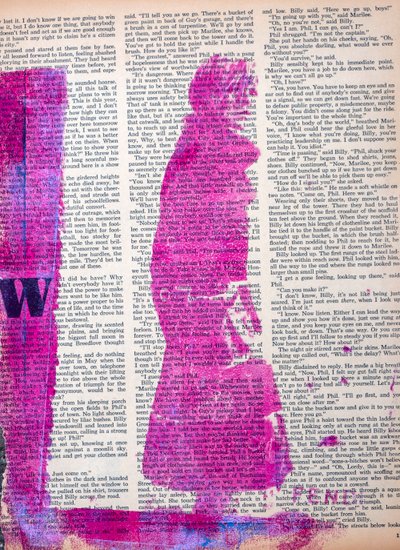 Uutiset, 2022 (sekatekniikka aikakauslehtipaperille) tekijältä Olivia Gozzano