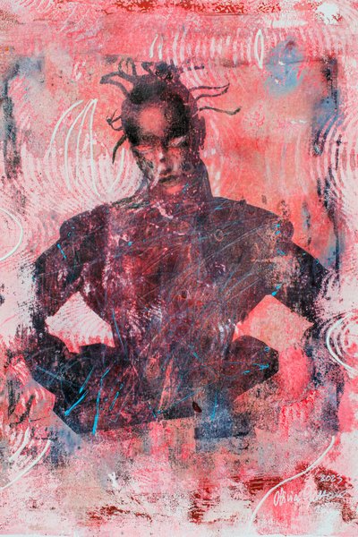 Replicante, 2023 (sekatekniikka paperille) tekijältä Olivia Gozzano