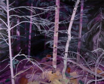 Musta metsä 10, 2019 (akryyli kankaalle) tekijältä Olivier Morel