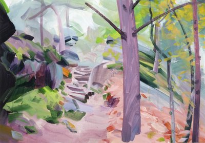 Forest 33,2018 (akryyli kankaalle) tekijältä Olivier Morel