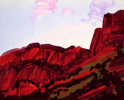 Leukerbad 16, 2012 (akryyli kankaalle) tekijältä Olivier Morel
