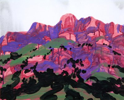 Leukerbad 19, 2012 (akryyli kankaalle) tekijältä Olivier Morel