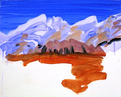 Leukerbad 21, 2012 (akryyli kankaalle) tekijältä Olivier Morel
