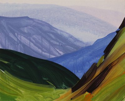 Leukerbad 29, 2014 (akryyli kankaalle) tekijältä Olivier Morel