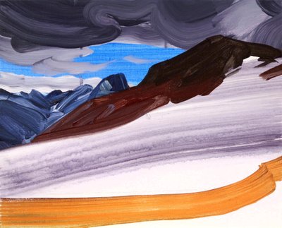 Leukerbad 5, 2012 (akryyli kankaalle) tekijältä Olivier Morel
