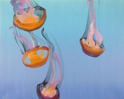 Méduses 13, 2013 (akryyli kankaalle) tekijältä Olivier Morel