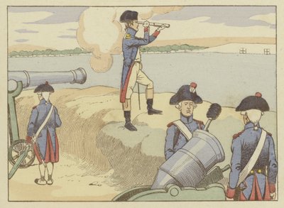 Napoleon oli luutnantti Valencessa vuonna 1785 ja katseli tykistöharjoituksia tekijältä Onfray de Breville Job