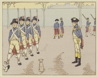 Napoleon oli luutnantti Valencessa vuonna 1785 ja katseli kivääriporaa tekijältä Onfray de Breville Job