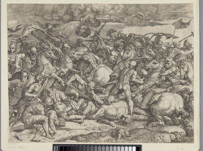 Milviuksen sillan taistelu tekijältä Orazio Farinati (attributed to)